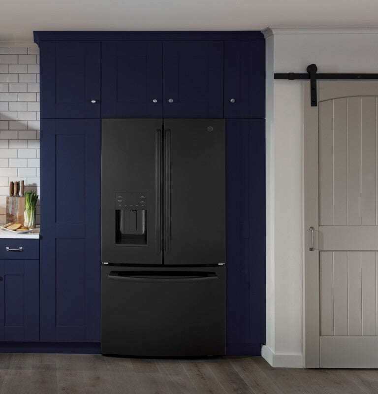 GE  25.7 Cu. Ft. French-Door Refrigerator - Black (GFE26JGMBB)