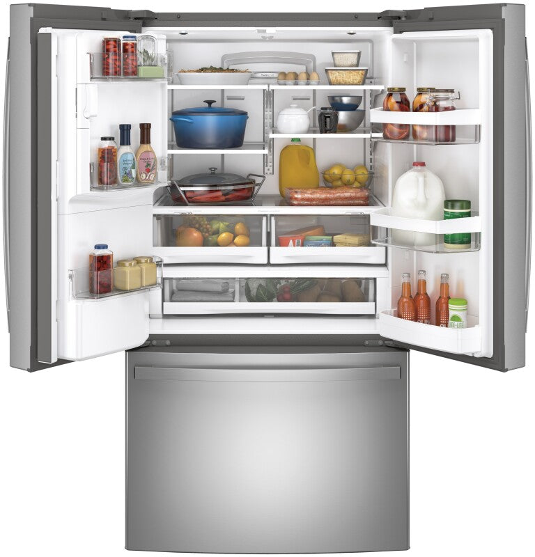 GE  27.7 Cu. Ft. Fingerprint Resistant French-Door Refrigerator - Fingerprint Resistant Stainless Steel (GFE28GYNFS)