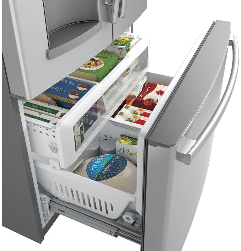 GE  27.7 Cu. Ft. Fingerprint Resistant French-Door Refrigerator - Fingerprint Resistant Stainless Steel (GFE28GYNFS)