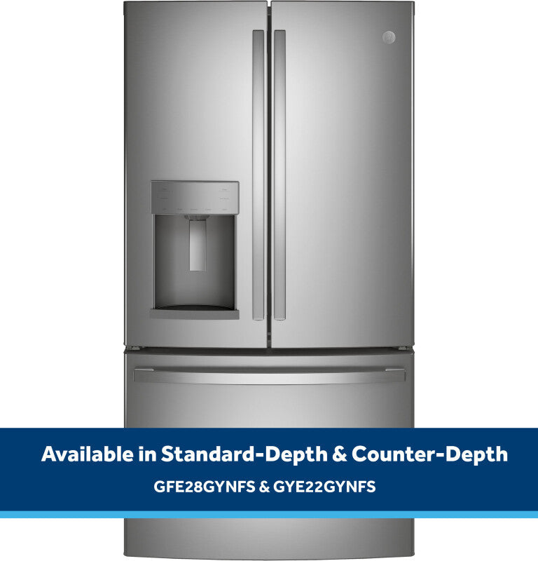 GE  27.7 Cu. Ft. Fingerprint Resistant French-Door Refrigerator - Fingerprint Resistant Stainless Steel (GFE28GYNFS)