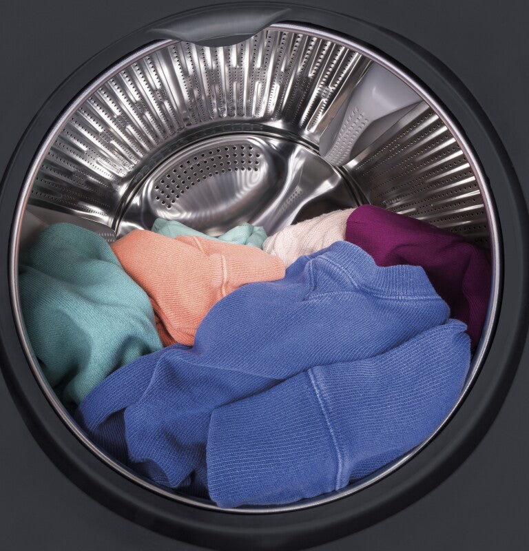 GE  24" 2.4 Cu. Ft. Front Load Washer with Steam - White (GFW148SSMWW)