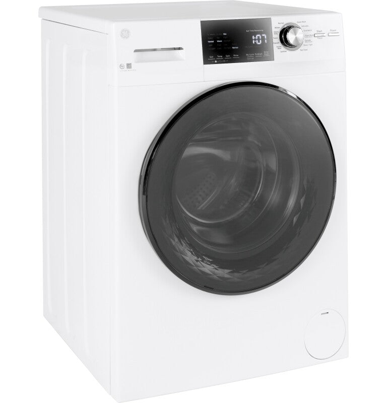 GE  24" 2.4 Cu. Ft. Front Load Washer with Steam - White (GFW148SSMWW)