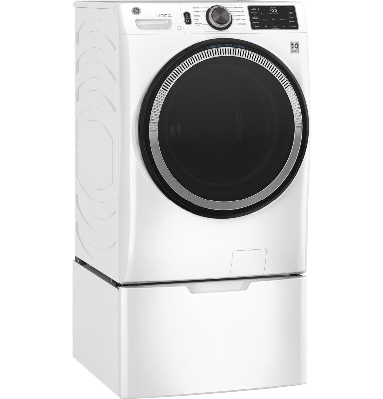 GE  4.8 cu. ft. Capacity Smart Front Load Washer with UltraFresh Vent System with OdorBlock and Sanitize w/Oxi - White (GFW550SSNWW)
