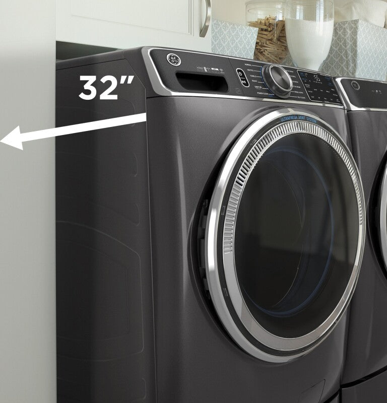 GE  4.8 cu. ft. Capacity Smart Front Load Washer with UltraFresh Vent System with OdorBlock and Sanitize w/Oxi - White (GFW550SSNWW)