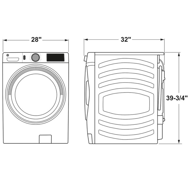 GE  4.8 cu. ft. Capacity Smart Front Load Washer with UltraFresh Vent System with OdorBlock and Sanitize w/Oxi - White (GFW550SSNWW)
