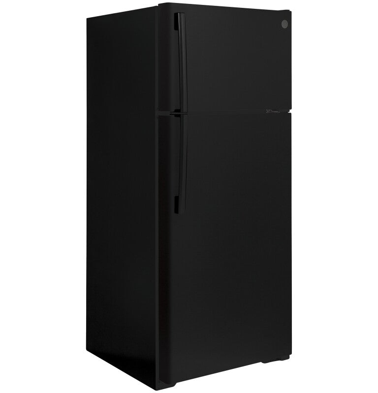 GE 28-Inch 17.5 Cu. Ft. Top-Freezer Refrigerator - Black (GIE18GTNRBB)