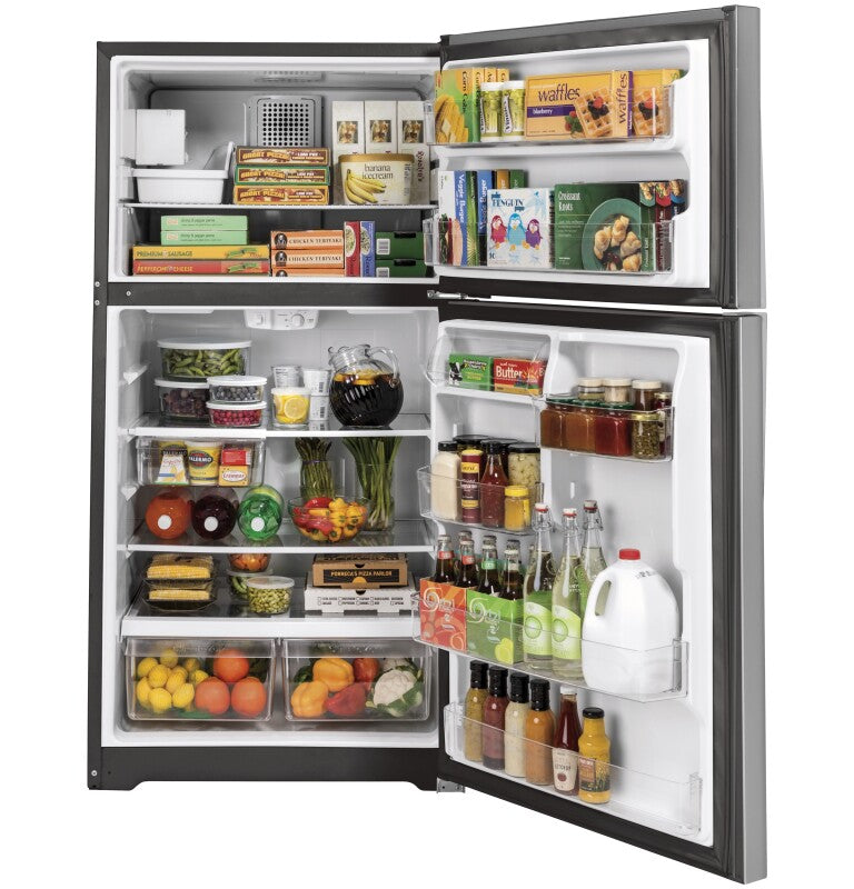 GE 29.8-Inch 19.2 Cu. Ft. Top-Freezer Refrigerator - Stainless Steel (GIE19JSNRSS)