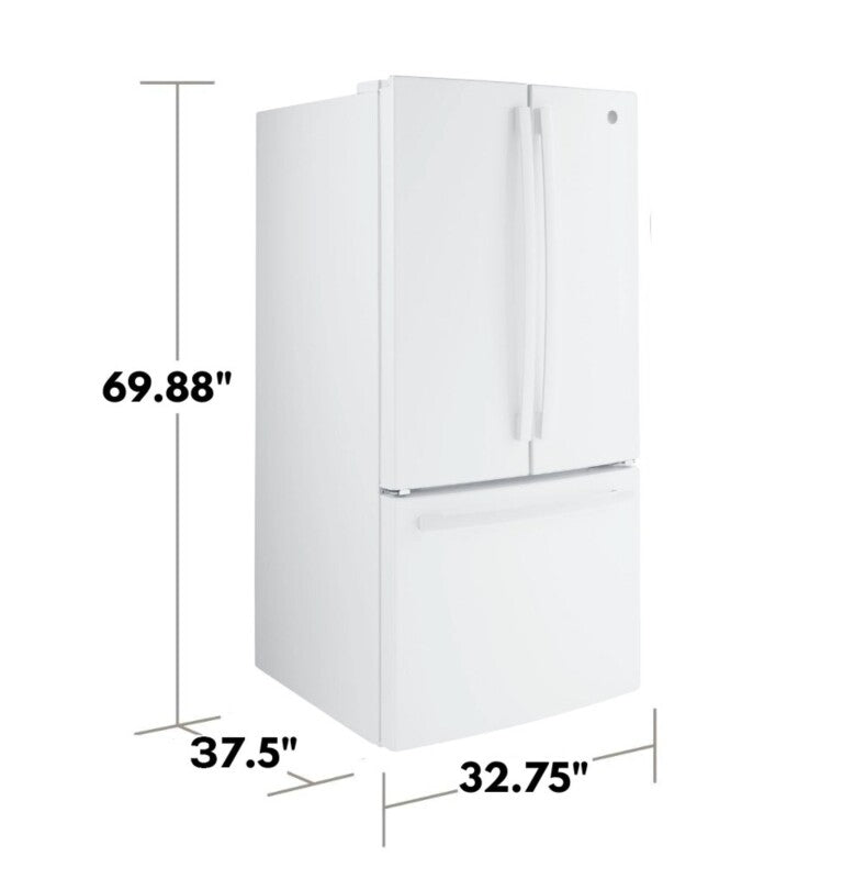 GE  24.7 Cu. Ft. French-Door Refrigerator - White (GNE25JGKWW)