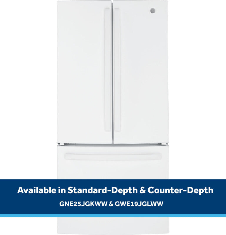GE  24.7 Cu. Ft. French-Door Refrigerator - White (GNE25JGKWW)