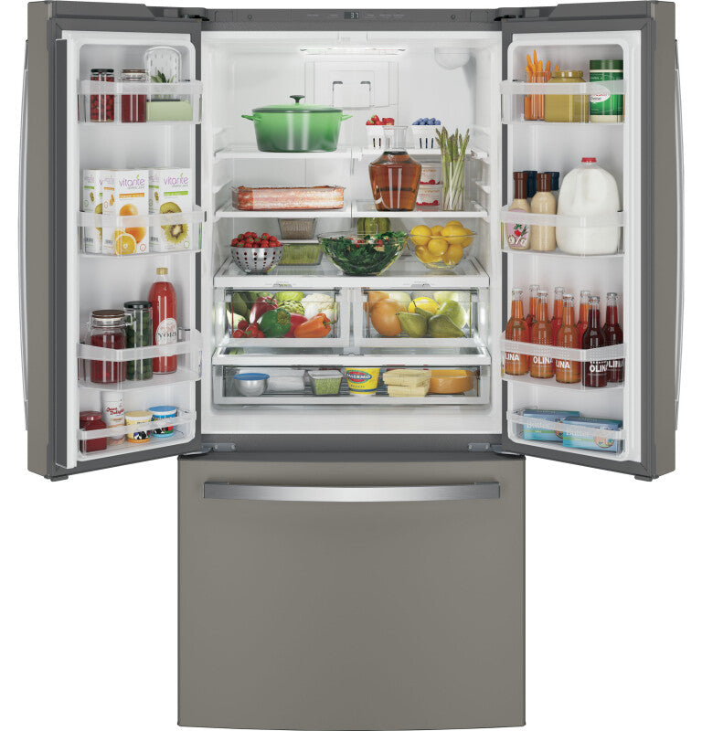 GE  24.7 Cu. Ft. French-Door Refrigerator - Fingerprint Resistant Slate (GNE25JMKES)