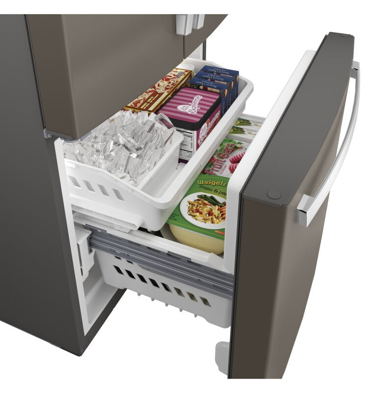 GE  24.7 Cu. Ft. French-Door Refrigerator - Fingerprint Resistant Slate (GNE25JMKES)