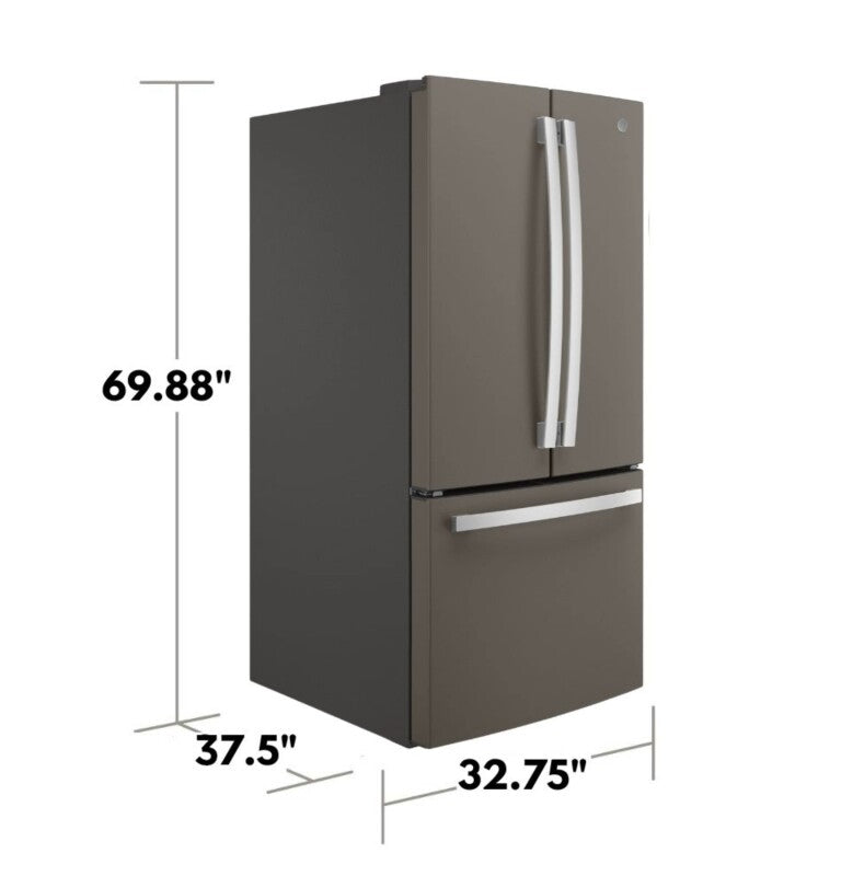 GE  24.7 Cu. Ft. French-Door Refrigerator - Fingerprint Resistant Slate (GNE25JMKES)