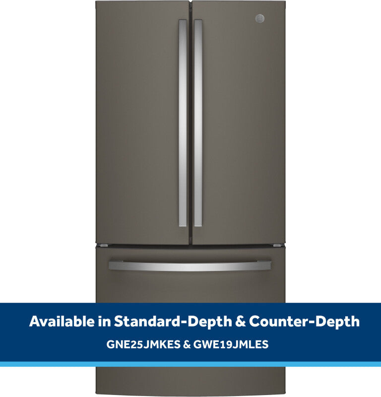 GE  24.7 Cu. Ft. French-Door Refrigerator - Fingerprint Resistant Slate (GNE25JMKES)