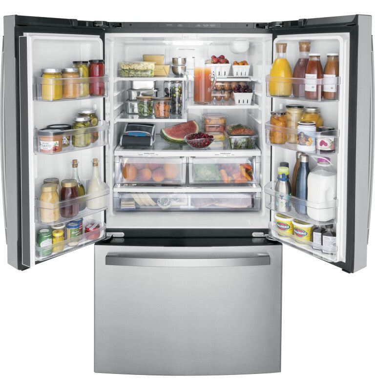 GE  27.0 Cu. Ft. Fingerprint Resistant French-Door Refrigerator - Fingerprint Resistant Stainless Steel (GNE27JYMFS)