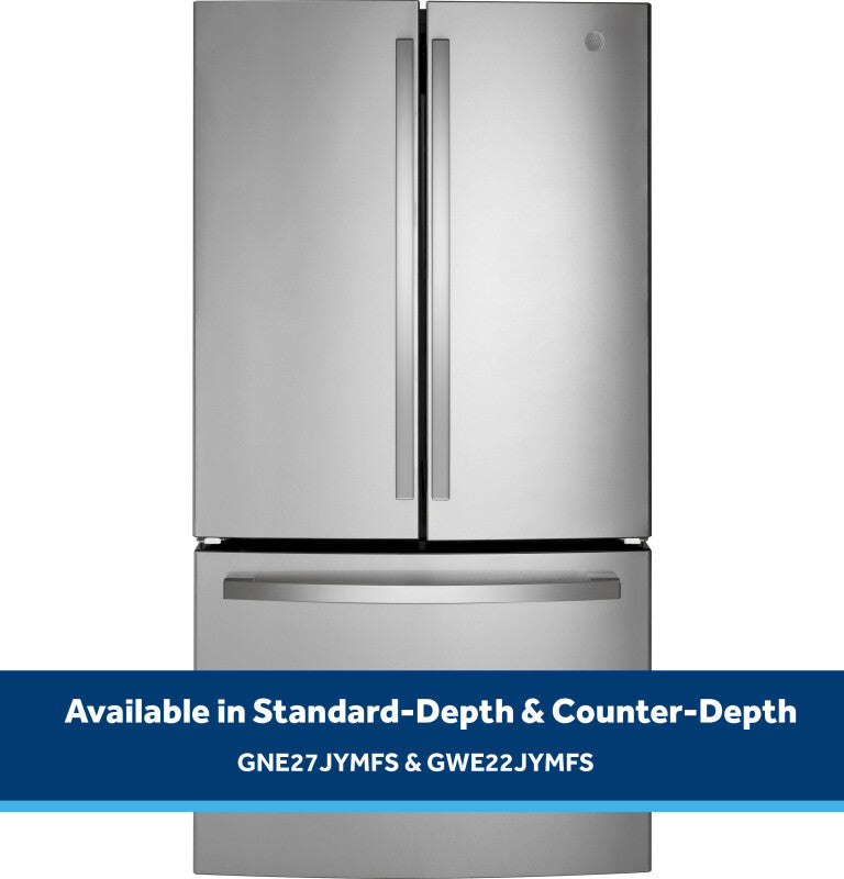 GE  27.0 Cu. Ft. Fingerprint Resistant French-Door Refrigerator - Fingerprint Resistant Stainless Steel (GNE27JYMFS)