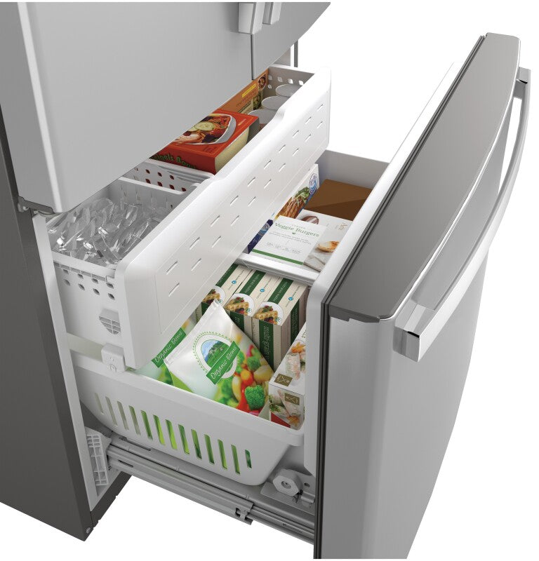 GE  28.7 Cu. Ft. Fingerprint Resistant French-Door Refrigerator - Fingerprint Resistant Stainless Steel (GNE29GYNFS)