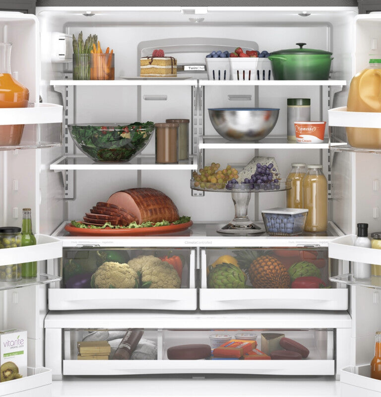 GE  28.7 Cu. Ft. Fingerprint Resistant French-Door Refrigerator - Fingerprint Resistant Stainless Steel (GNE29GYNFS)