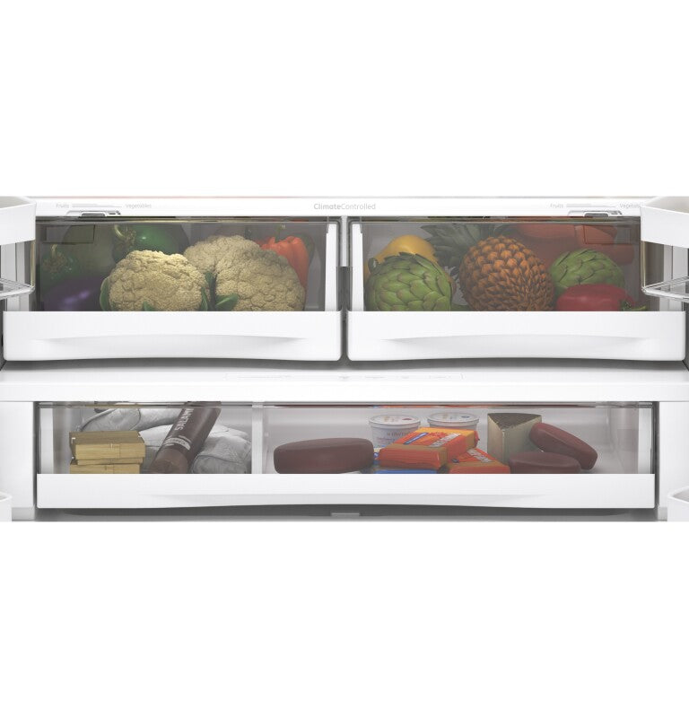 GE  28.7 Cu. Ft. Fingerprint Resistant French-Door Refrigerator - Fingerprint Resistant Stainless Steel (GNE29GYNFS)
