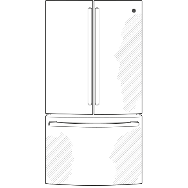 GE  28.7 Cu. Ft. Fingerprint Resistant French-Door Refrigerator - Fingerprint Resistant Stainless Steel (GNE29GYNFS)