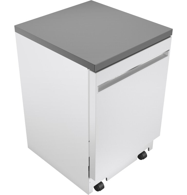 GE  24" Stainless Steel Interior Portable Dishwasher with Sanitize Cycle - White (GPT225SGLWW)