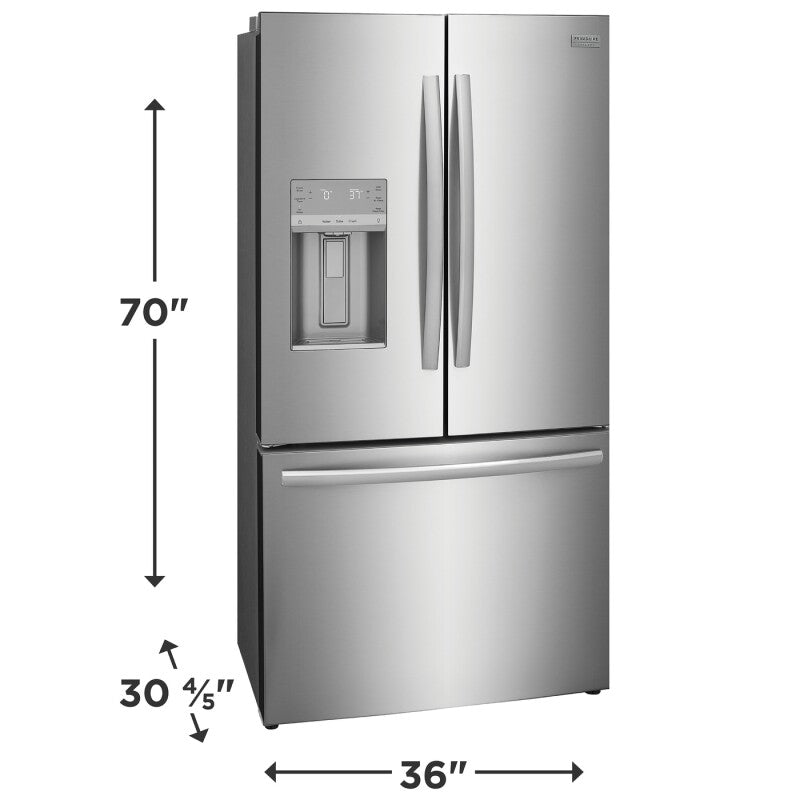 Frigidaire Gallery  23 Cu. Ft. Counter-Depth French Door Refrigerator - Stainless Steel (GRFC2353AF)