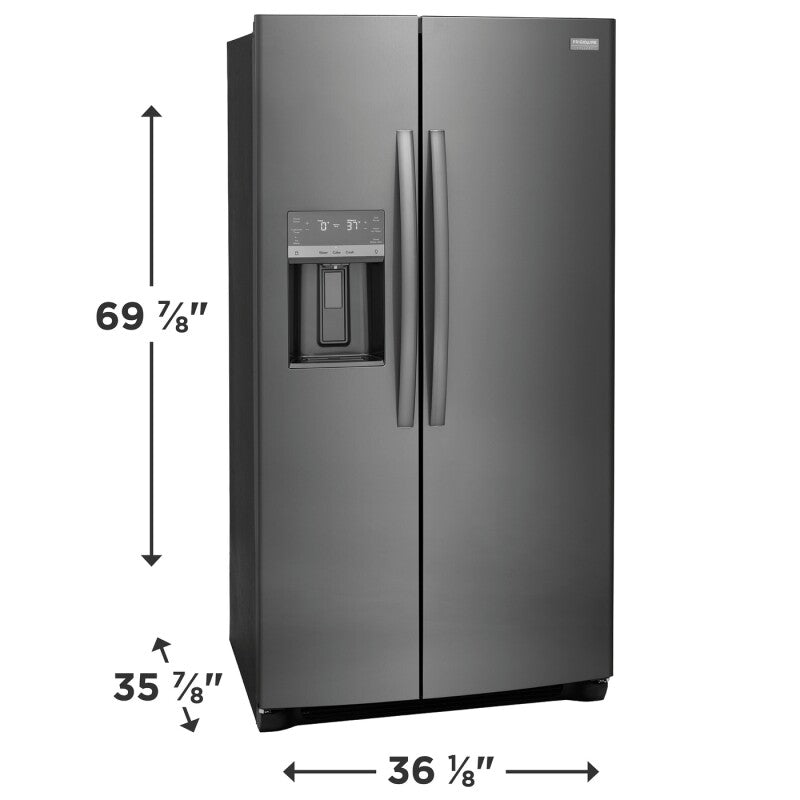 Frigidaire Gallery  26 Cu. Ft. 36" Standard-Depth Side-by-Side Refrigerator - Stainless Steel (GRSS2652AF)