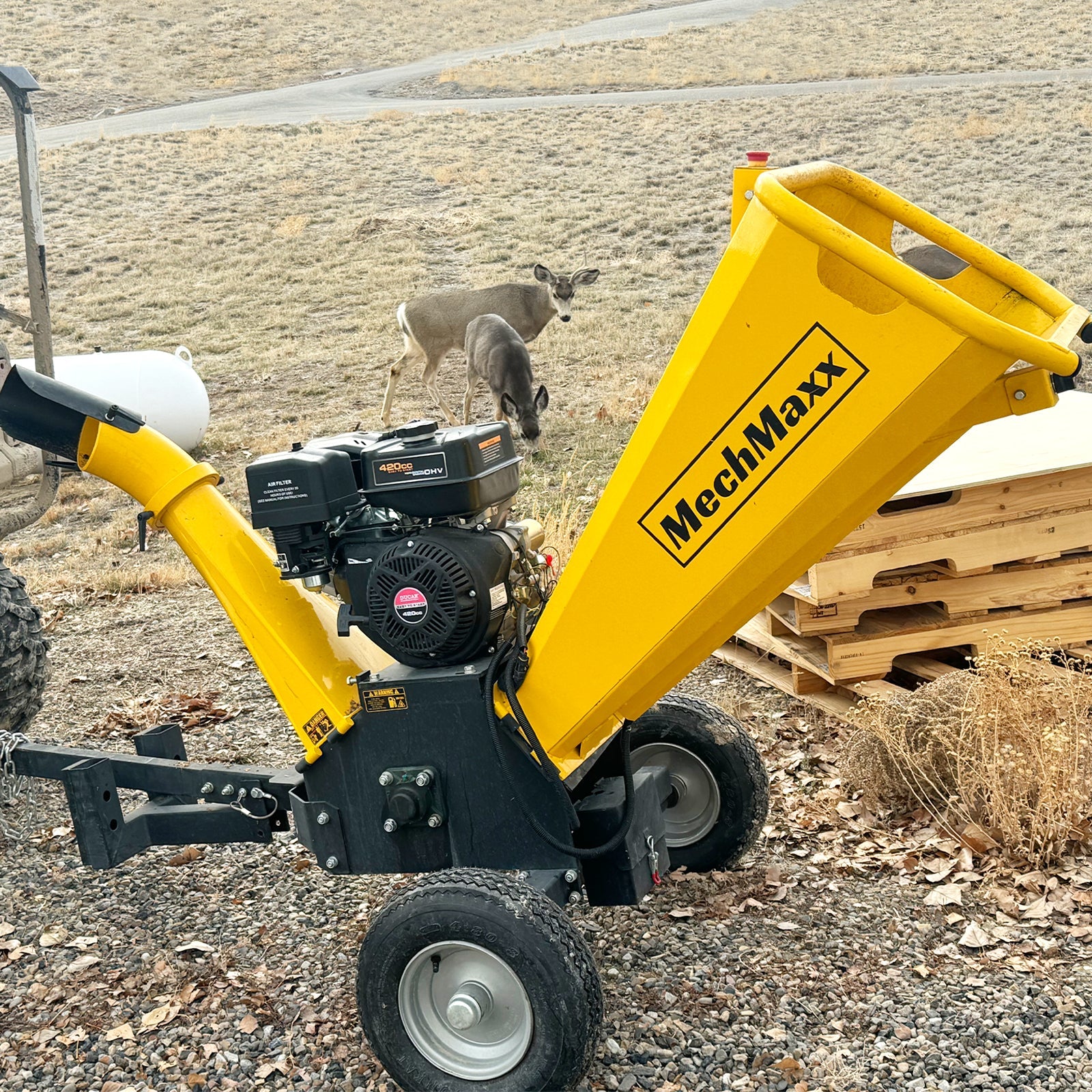 5 inch E-start DUCAR 420cc Gasoline Engine Powered Wood Chipper,  GS1500