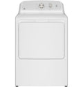 GE  7.2 cu. ft. Capacity Gas Dryer with Up To 120 ft. Venting and Reversible Door - White with Silver Matte Backsplash (GTD38GASWWS)