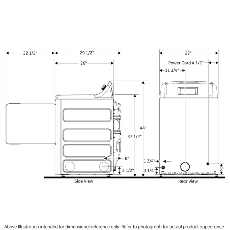 GE  7.2 cu. ft. Capacity aluminized alloy drum Electric Dryer with Sensor Dry - White on White with Silver Backsplash (GTD45EASJWS)