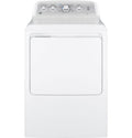 GE  7.2 cu. ft. Capacity aluminized alloy drum Gas Dryer with Sensor Dry - White on White with Silver Backsplash (GTD45GASJWS)