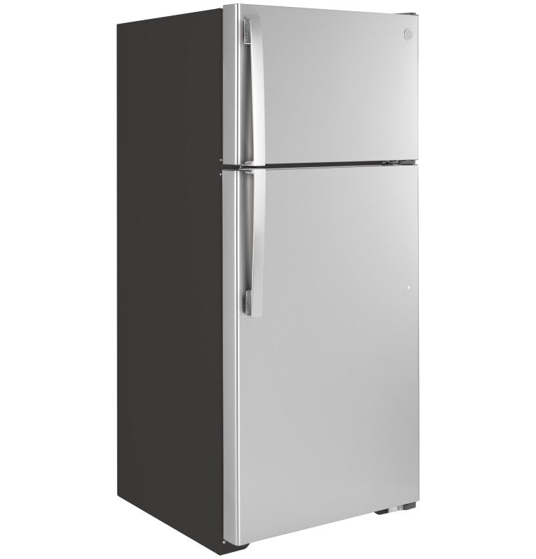 GE 28-Inch 16.6 Cu. Ft. Top-Freezer Refrigerator - Stainless Steel (GTS17GSNRSS)