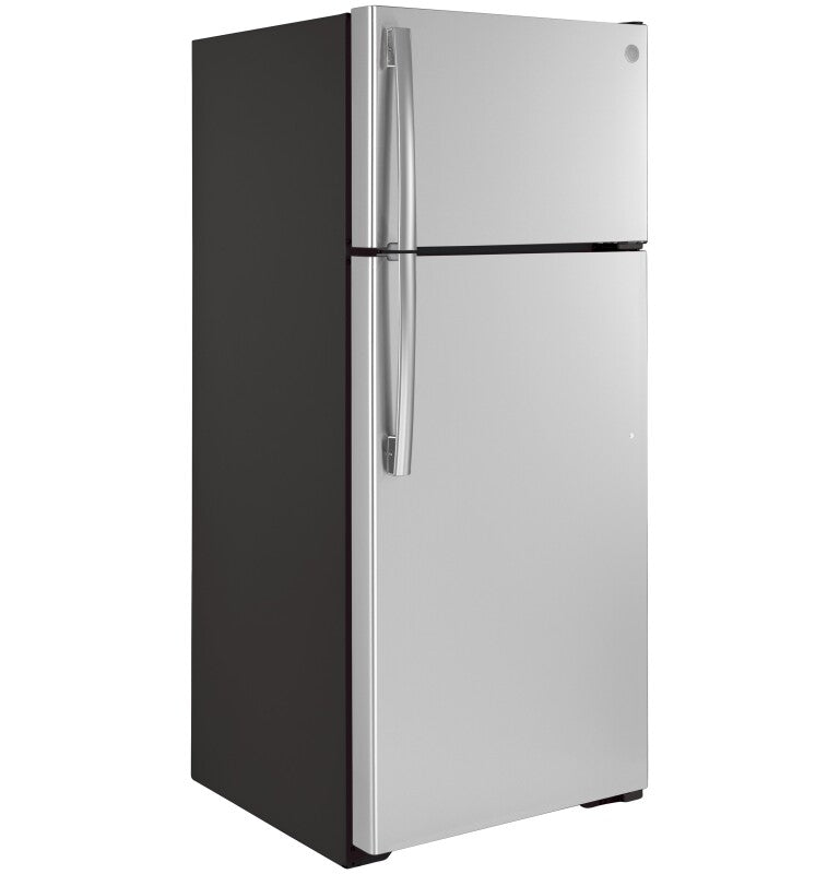 GE 28-Inch 17.5 Cu. Ft. Top-Freezer Refrigerator - Stainless Steel (GTS18GSNRSS)