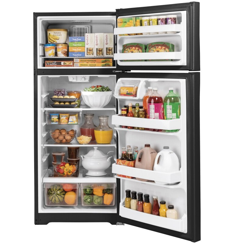 GE 28-Inch 17.5 Cu. Ft. Top-Freezer Refrigerator - Black (GTS18GTNRBB)