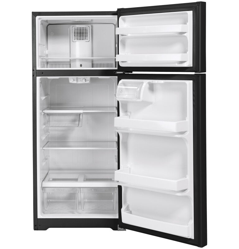 GE 28-Inch 17.5 Cu. Ft. Top-Freezer Refrigerator - Black (GTS18HGNRBB)