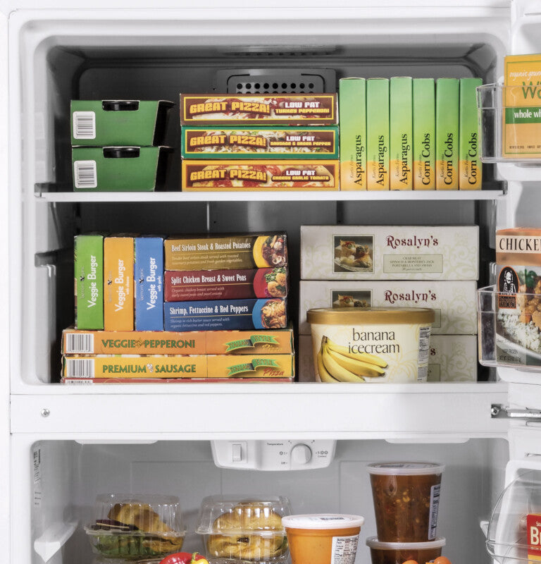 GE 28-Inch 17.5 Cu. Ft. Top-Freezer Refrigerator - Black (GTS18HGNRBB)