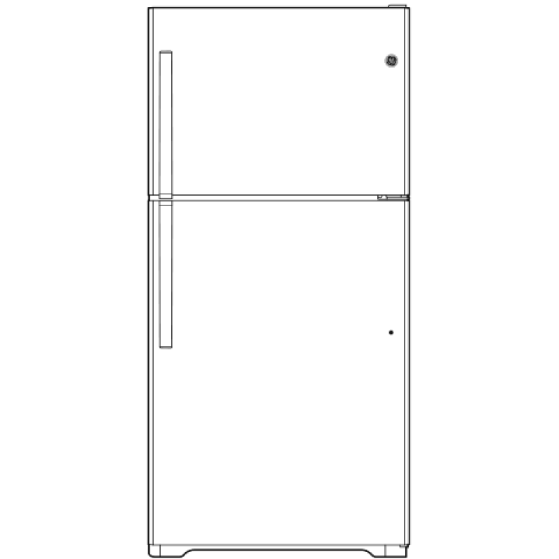 GE 29.8-Inch 19.2 Cu. Ft. Garage Ready Top-Freezer Refrigerator - White (GTS19KGNRWW)