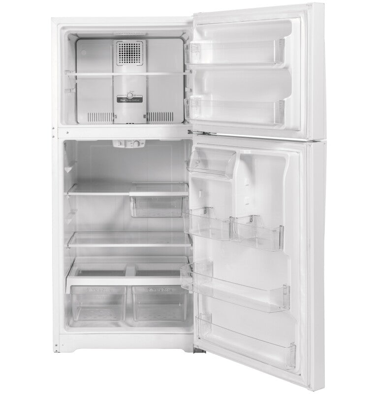 GE 32.8-Inch 21.9 Cu. Ft. Garage Ready Top-Freezer Refrigerator - White (GTS22KGNRWW)