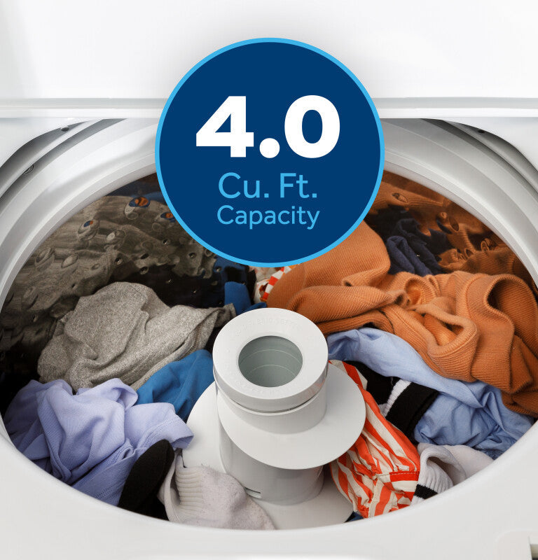 GE  4.0 cu. ft. Capacity Washer with Stainless Steel Basket and Water Level Control - White (GTW220ACWWW)