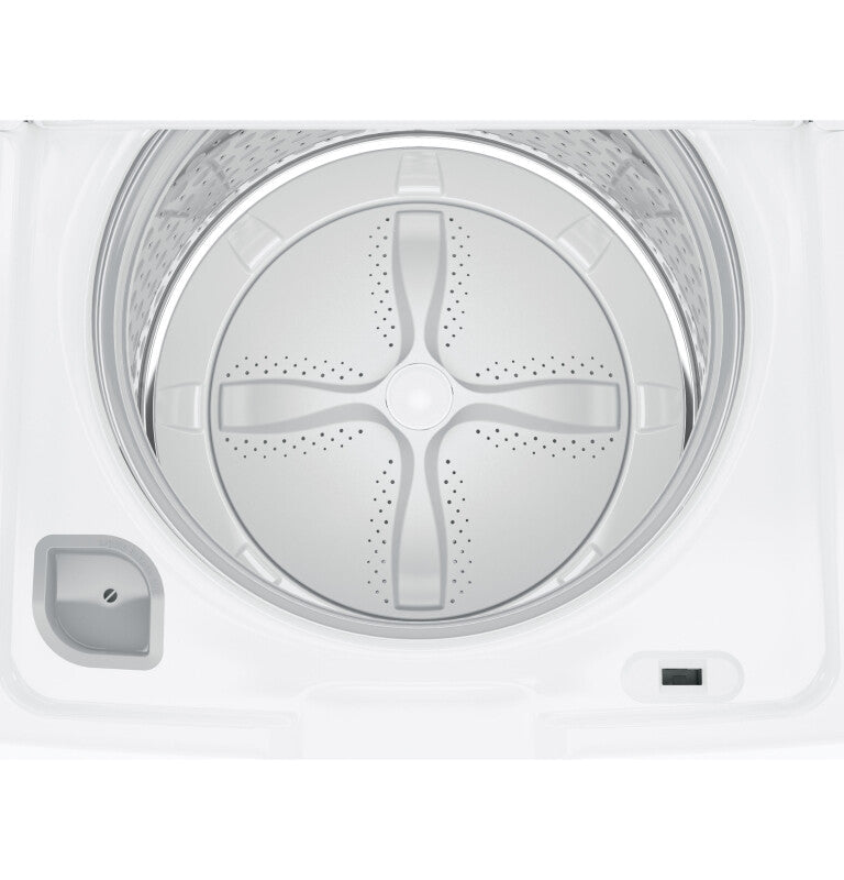 GE  4.6 cu. ft. Capacity Washer with Stainless Steel Basket - White on White with Silver Backsplash (GTW500ASNWS)