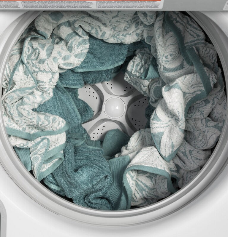 GE  4.6 cu. ft. Capacity Washer with Stainless Steel Basket - White on White with Silver Backsplash (GTW500ASNWS)