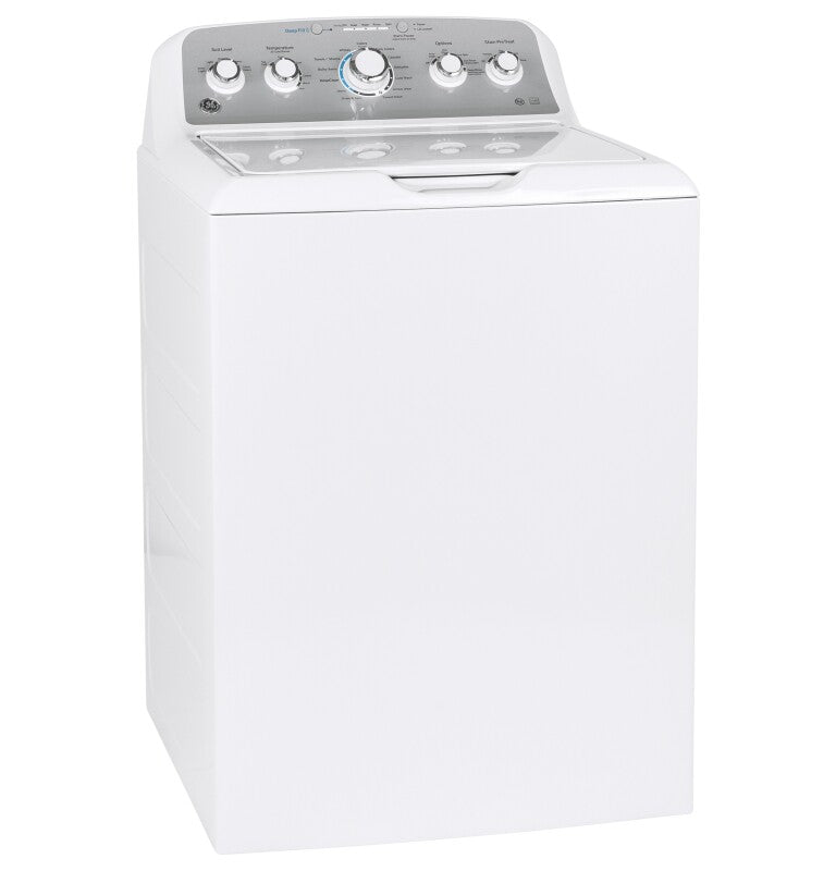 GE  4.6 cu. ft. Capacity Washer with Stainless Steel Basket - White on White with Silver Backsplash (GTW500ASNWS)