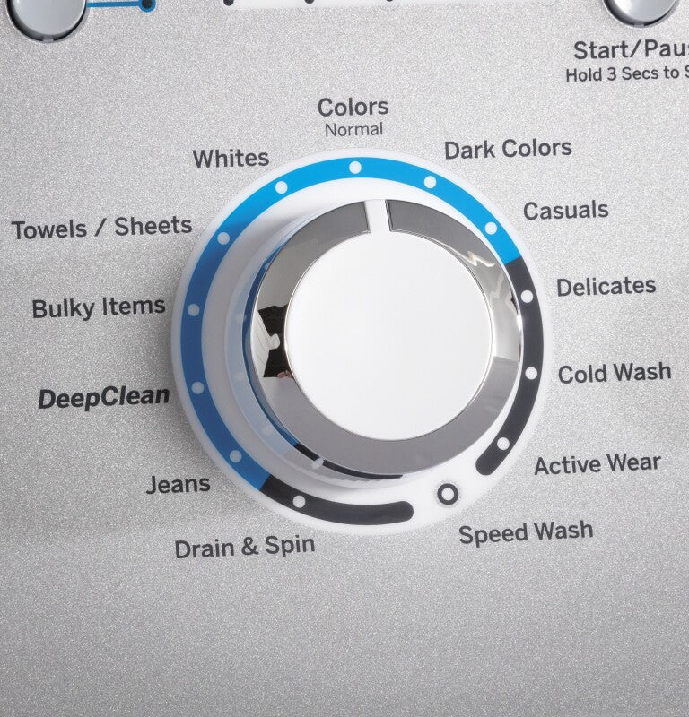 GE  4.6 cu. ft. Capacity Washer with Stainless Steel Basket - White on White with Silver Backsplash (GTW500ASNWS)