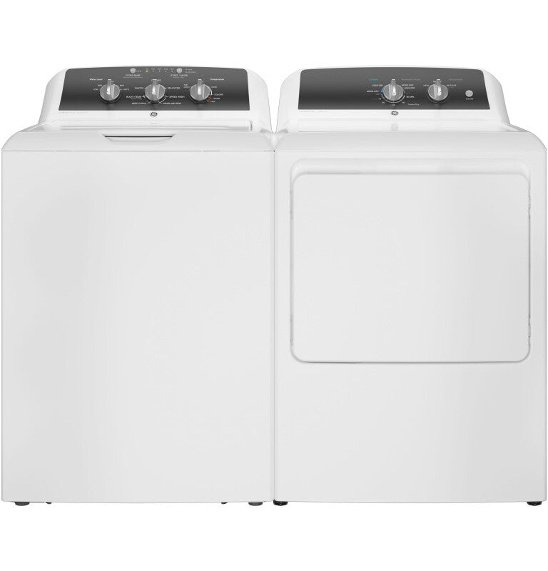 GE  4.3 cu. ft. Capacity Washer with Stainless Steel Basket,5-yr Limited Warranty - White with Black Stainless Backsplash (GTW525ACWWB)