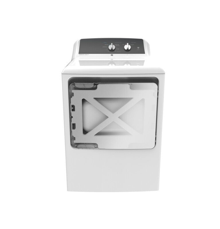 GE  4.3 cu. ft. Capacity Washer with Stainless Steel Basket,5-yr Limited Warranty - White with Black Stainless Backsplash (GTW525ACWWB)