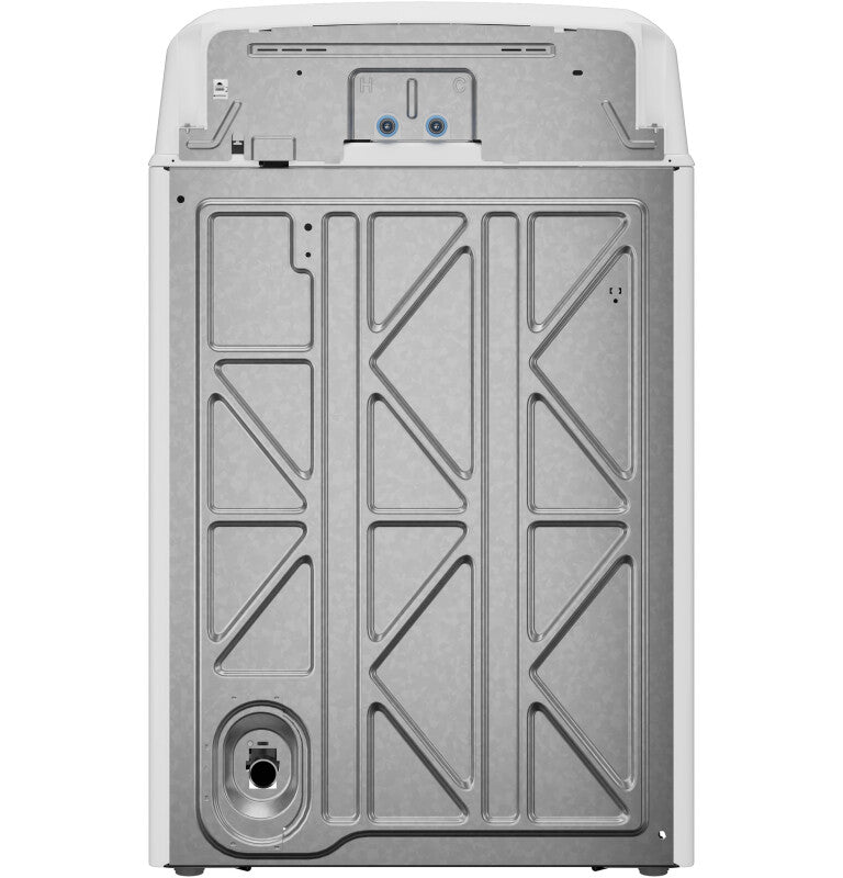 GE  4.3 cu. ft. Capacity Washer with Stainless Steel Basket,5-yr Limited Warranty - White with Black Stainless Backsplash (GTW525ACWWB)