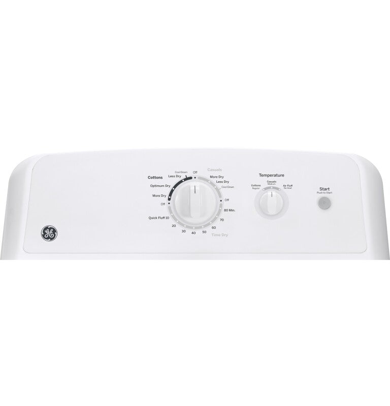 GE  6.2 cu. ft. Capacity Gas Dryer with Up To 120 ft. Venting and Shallow Depth - White (GTX22GASKWW)