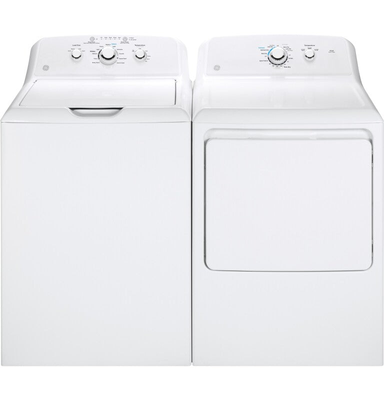 GE  6.2 cu. ft. Capacity Gas Dryer with Up To 120 ft. Venting and Shallow Depth - White (GTX33GASKWW)