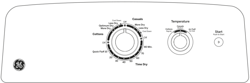 GE  6.2 cu. ft. Capacity Gas Dryer with Up To 120 ft. Venting and Shallow Depth - White (GTX33GASKWW)