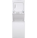 GE  Unitized Spacemaker 2.3 cu. ft. Capacity Washer with Stainless Steel Basket and 4.4 cu. ft. Capacity Gas Dryer - White on White (GUD24GSSMWW)