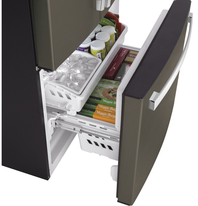 GE  18.6 Cu. Ft. Counter-Depth French-Door Refrigerator - Fingerprint Resistant Slate (GWE19JMLES)